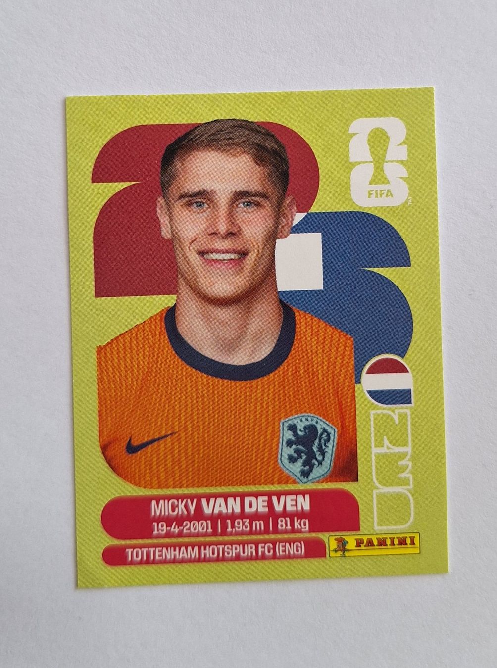 Panini Carte collezionabili: Panini Micky Van De Ven NED 4 – Nuovo (secondo la descrizione) da Romanens venduto da Crocette