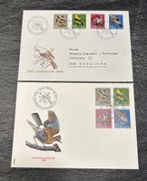 1969 Lot 2 enveloppes premier jour Pro Juventute oiseaux