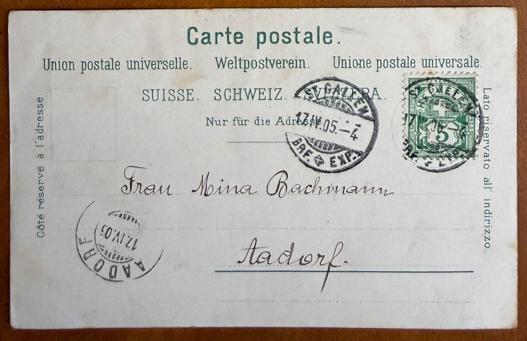 Ansichtskarten: St. Gallen - Linsenbühlkirche 1905 – Gebraucht aus Lutry von Ediego 1