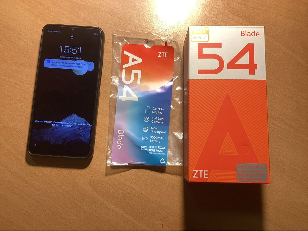 ZTE Telefoni cellulari / Smartphones: ZTE A54 Blade – Usato da Zuzwil SG venduto da lak_x6f2