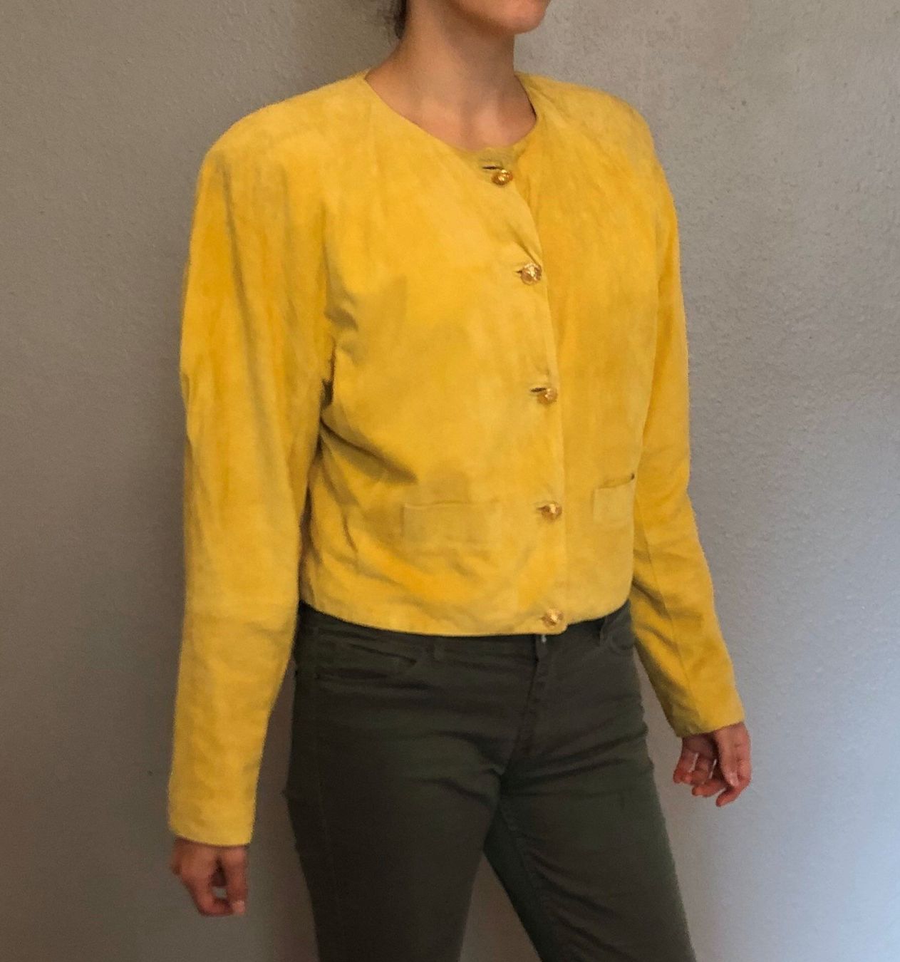 Giacche: Veste daim BEGEDOR brodée perlée – Usato da Genève venduto da DELIRBEADS 2