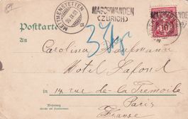Postkarte von Marschwanden nach Paris