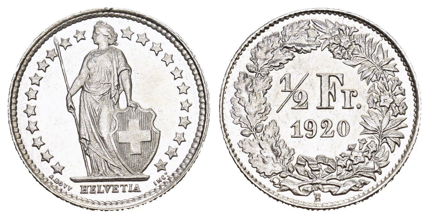 Alle Münzen: Schweiz 1920 – Gebraucht aus Bern von numismatictops