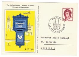 Carte de la journée du timbre Basel 1955