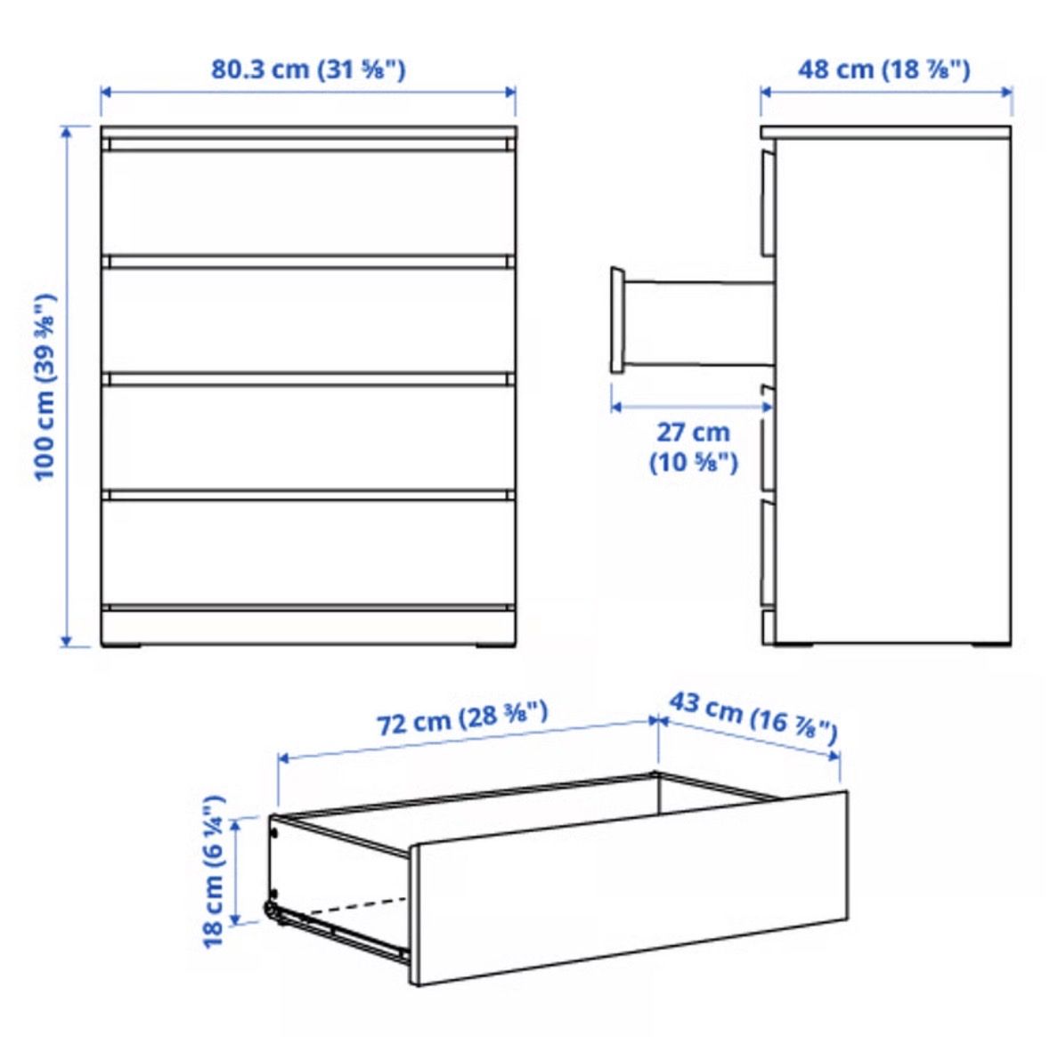 Ikea Cassettiere: IKEA MALM – Usato da Zürich venduto da gmavrom 2