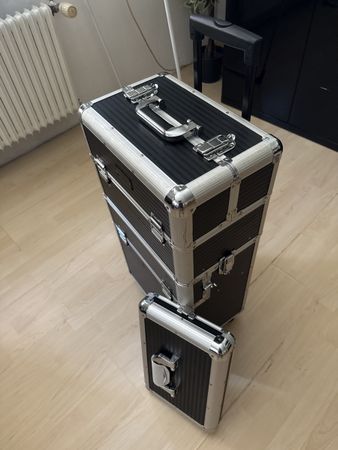 Professional Makeup Train  with 2 Case Organizer - Black