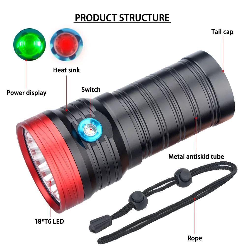 Lampade: Taschenlampe 10000 Lumen 18xT6 LED USB – Nuovo e nell'imballaggio originale da Unterägeri venduto da RmOnline 1