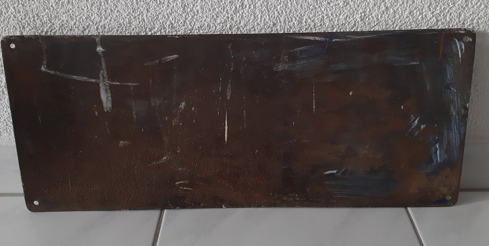 Emailschild Zugspersonal Bahnhof Plaque émaillée gare 5