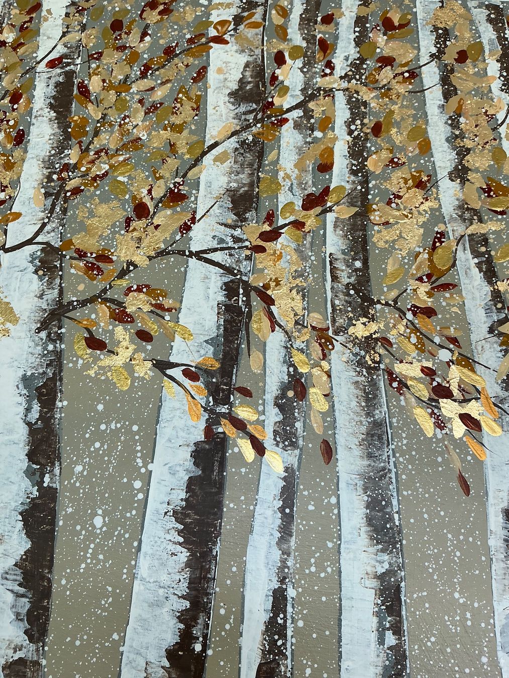 Gemälde: „Golden Forest“ XL Artwork – Neu und originalverpackt aus Uznach von Spillmannkunst43 9