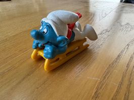 Original Schlumpf Schleich - Schlumpf auf Schlitten