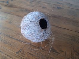 Echte Kokosnuss Boho Shabby Ethno Landhaus Exotik Patina