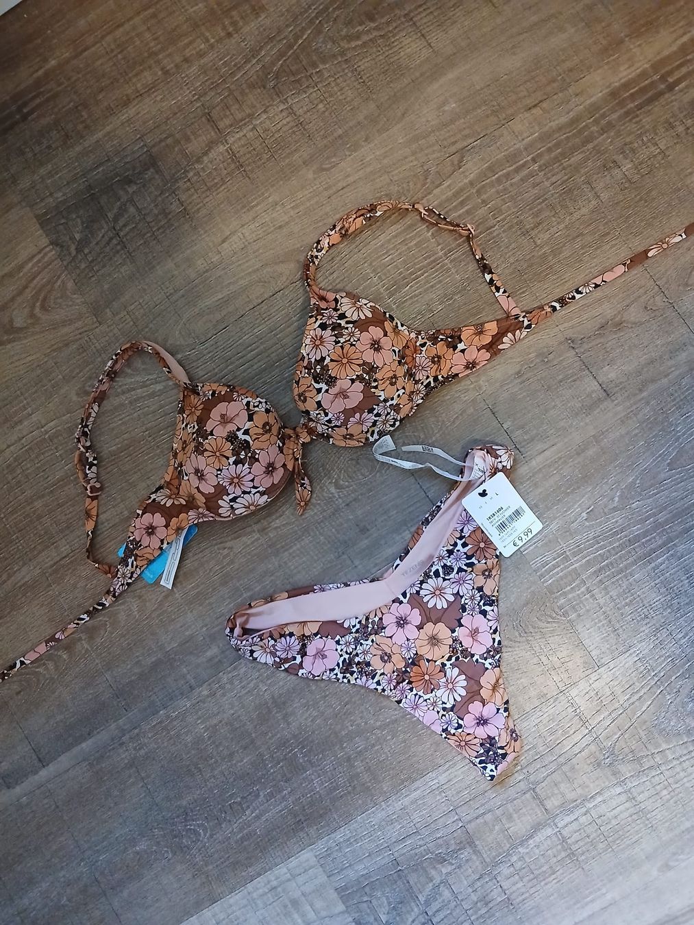 Tezenis Costumi da bagno & Bikini: Bikini Blumenmuster braun-pink Grösse 38 – Nuovo (secondo la descrizione) da Balsthal venduto da Leila_Luna 4