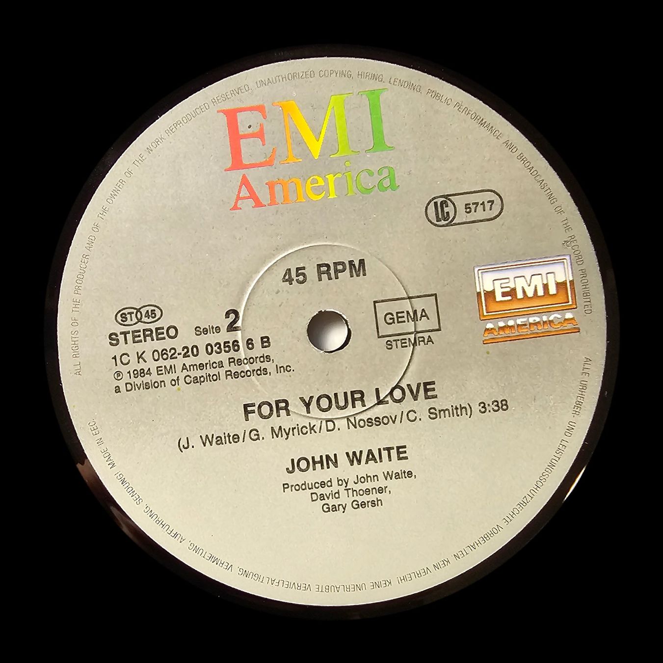 Schallplatten: John Waite – Missing You – Gebraucht aus Wahlen b. Laufen von Cg10 3