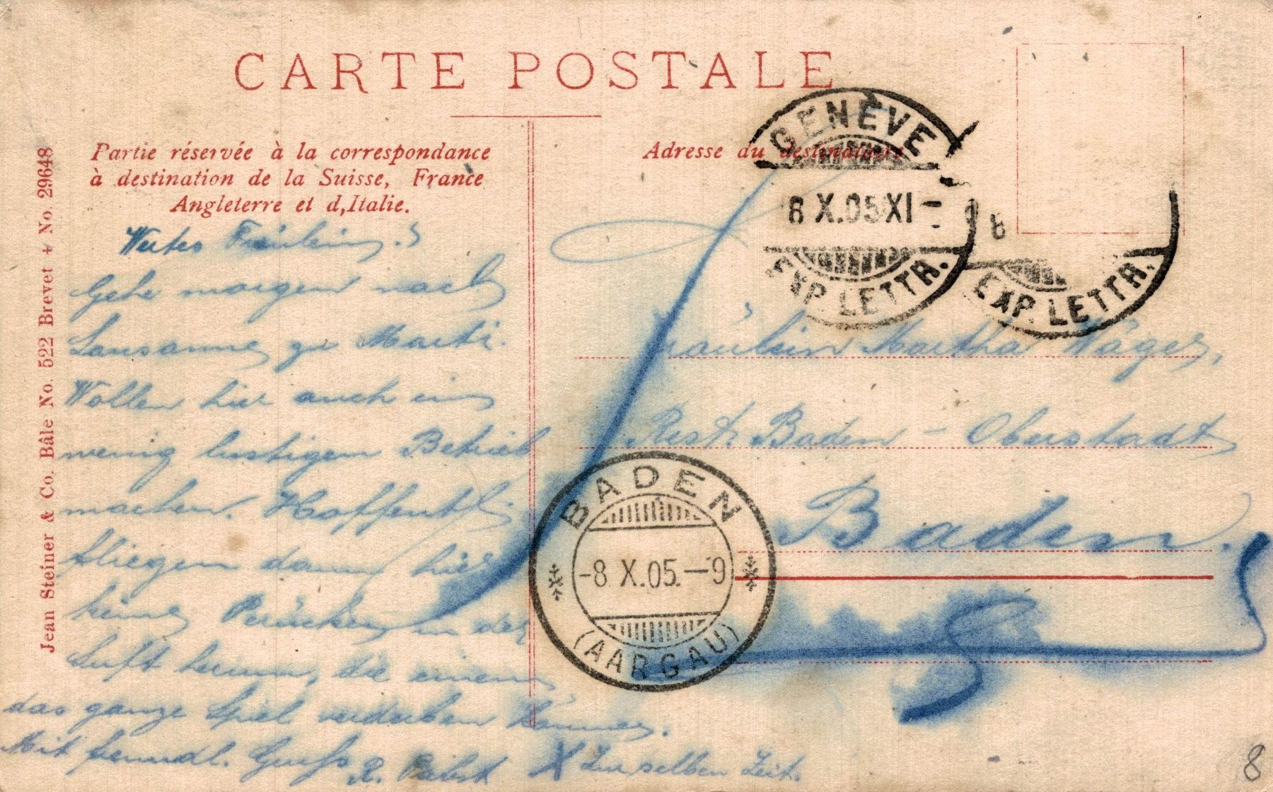Cartoline postali: Genève. Buchstabenkarte – Usato da Bronschhofen venduto da Astore 1