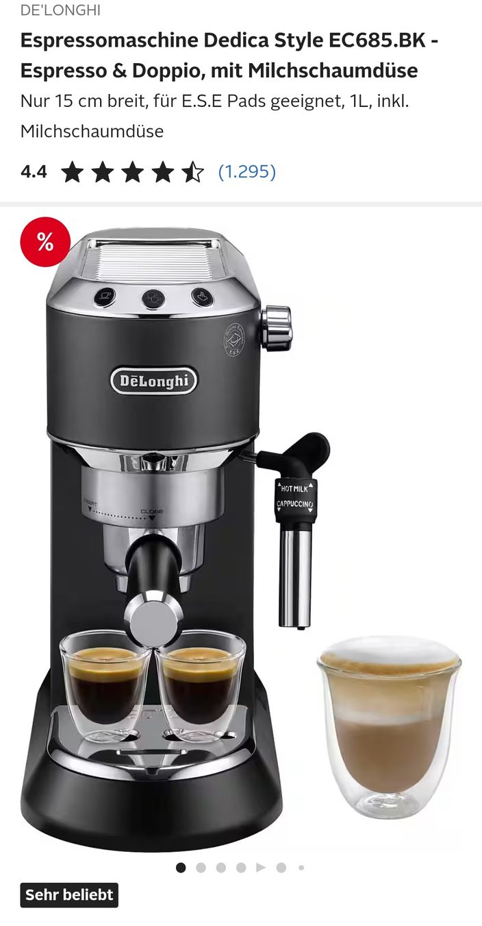 De'Longhi Macchine per caffè & Macchine per espresso: De Longhi Espressomaschine – Nuovo e nell'imballaggio originale da Leibstadt venduto da xMoreno93x 1