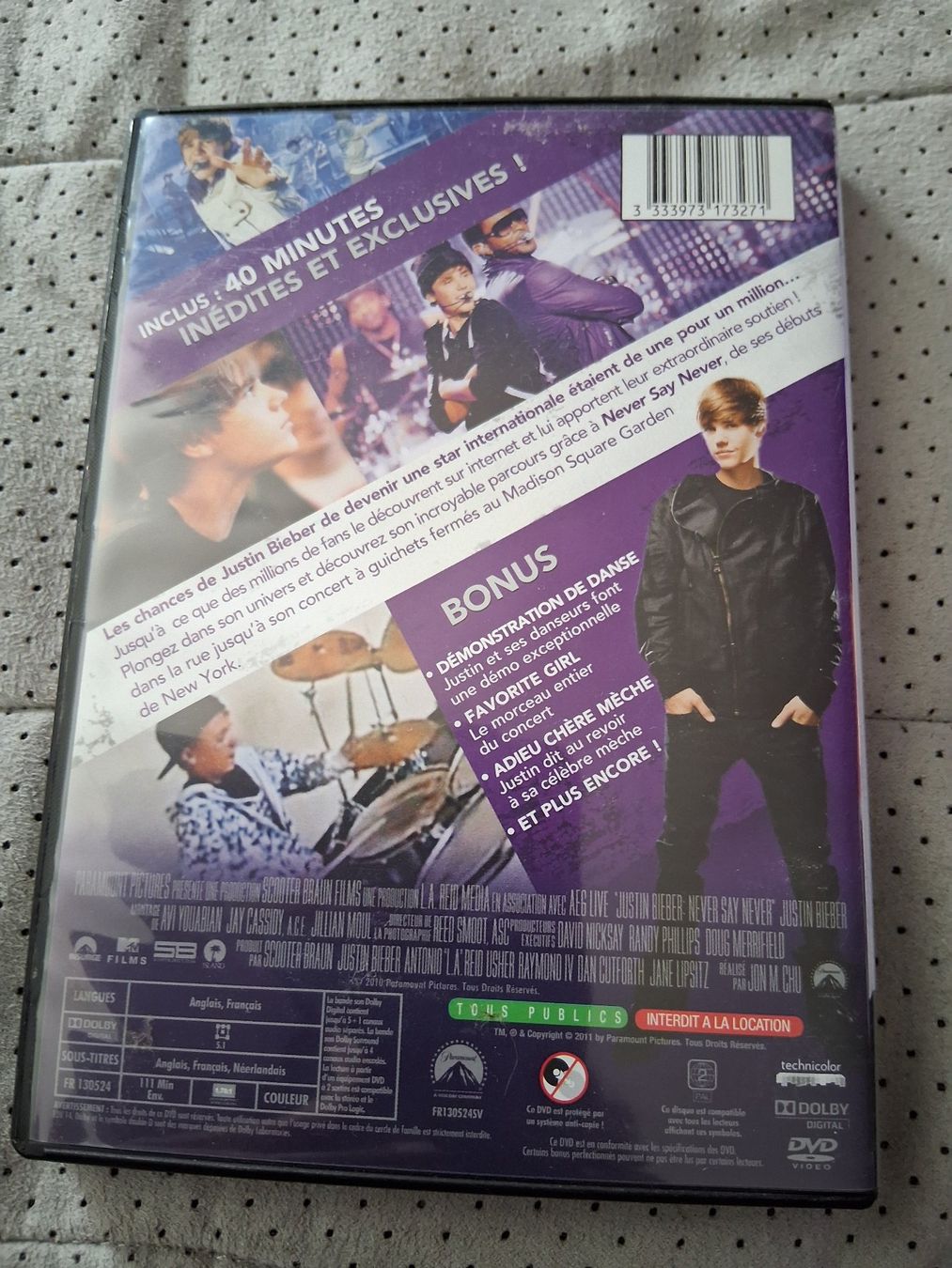 Alle DVDs: DVD Justin Bieber Never Say Never - Version longue inédite! – Gebraucht aus Aigle von Marcagapit 1
