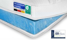 Premium Plus Gelschaum Topper 180x200, 8 cm Höhe