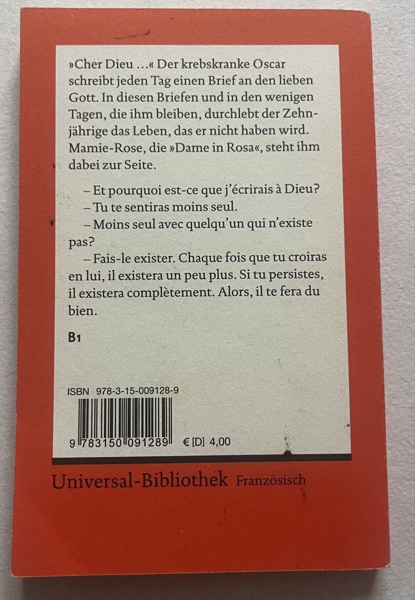 Livres: Oscar et la dame rose – D'occasion à Einsiedeln par lar_d62m 1