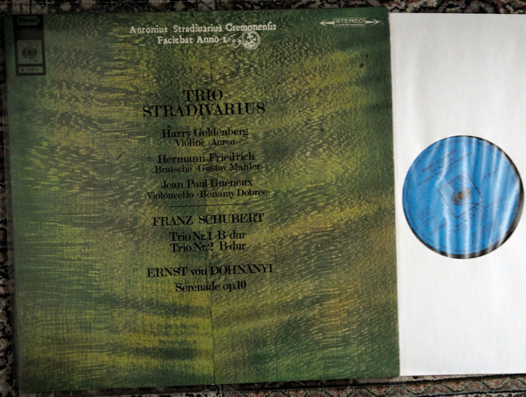 Dischi in vinile: LP Schubert Trio Stradivarius Goldenberg LP GEWACHEN – Usato da Unterseen venduto da vinylmore