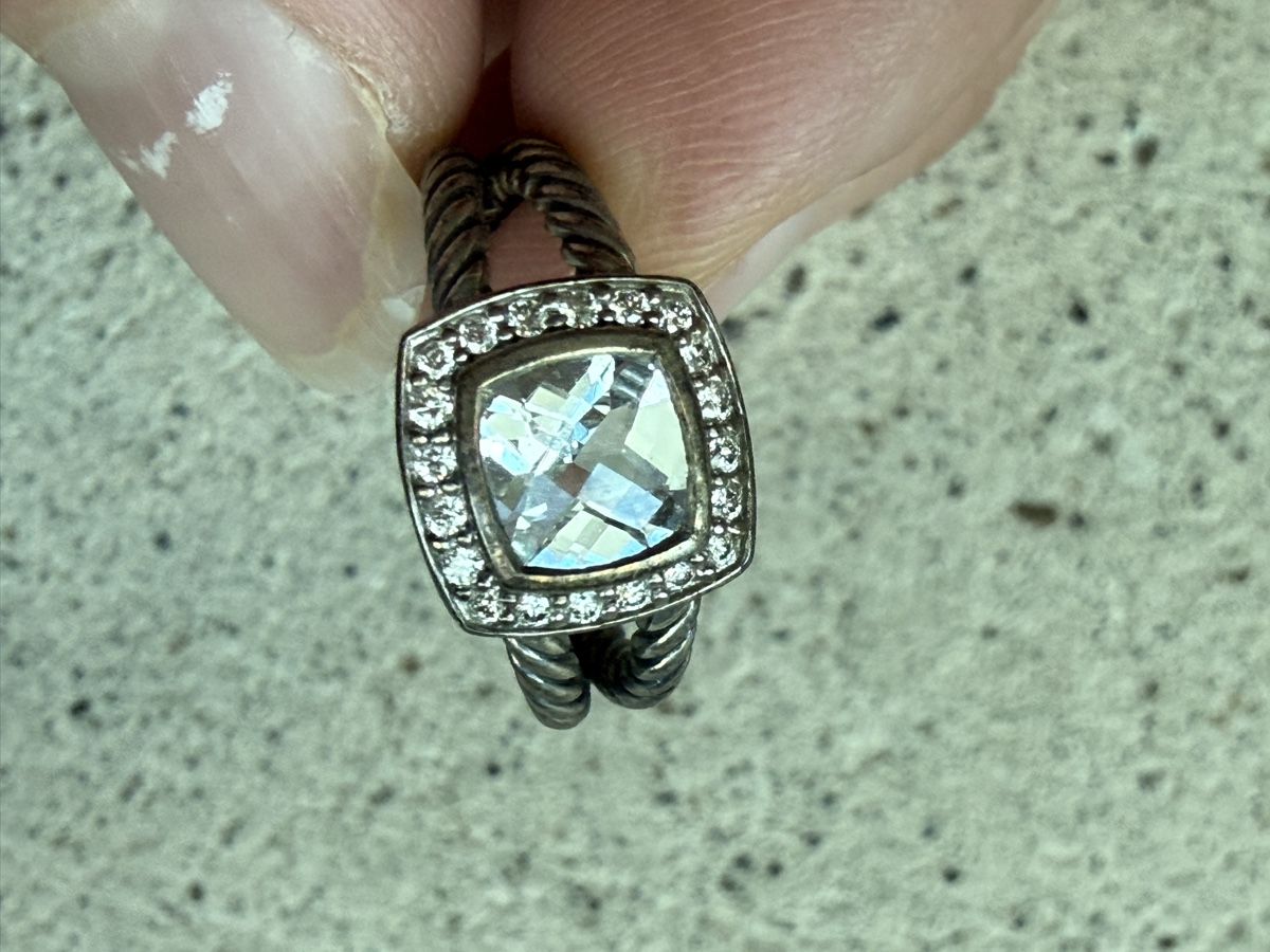 Anelli: David Yurman Albion Ring with Diamonds, Size 7, Silver – Usato da Zürich venduto da aud_jxy9 2
