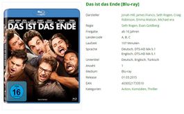 Das ist das Ende (Blu-ray)