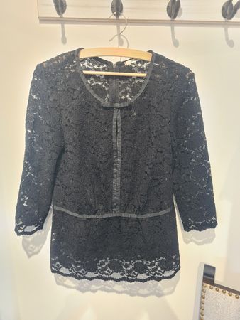 Damen Bluse paul&kehl schwarz Spitze Grösse 38