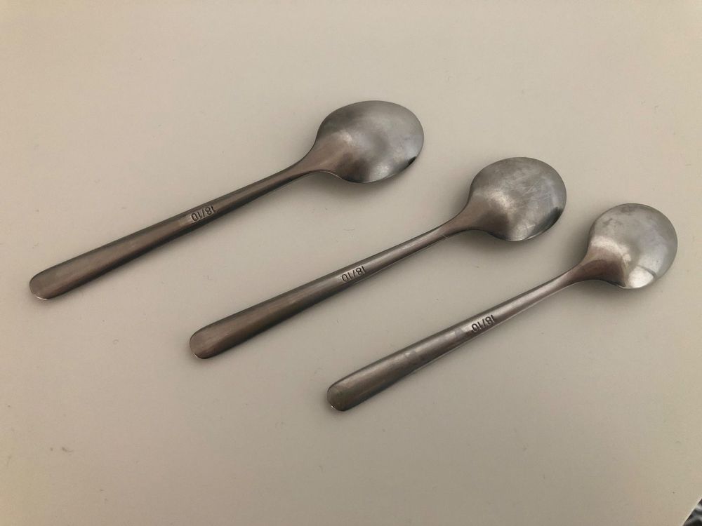 Edelstahl Löffel Mit Knoten Griff - Kleiner Dessertlöffel 11,4cm