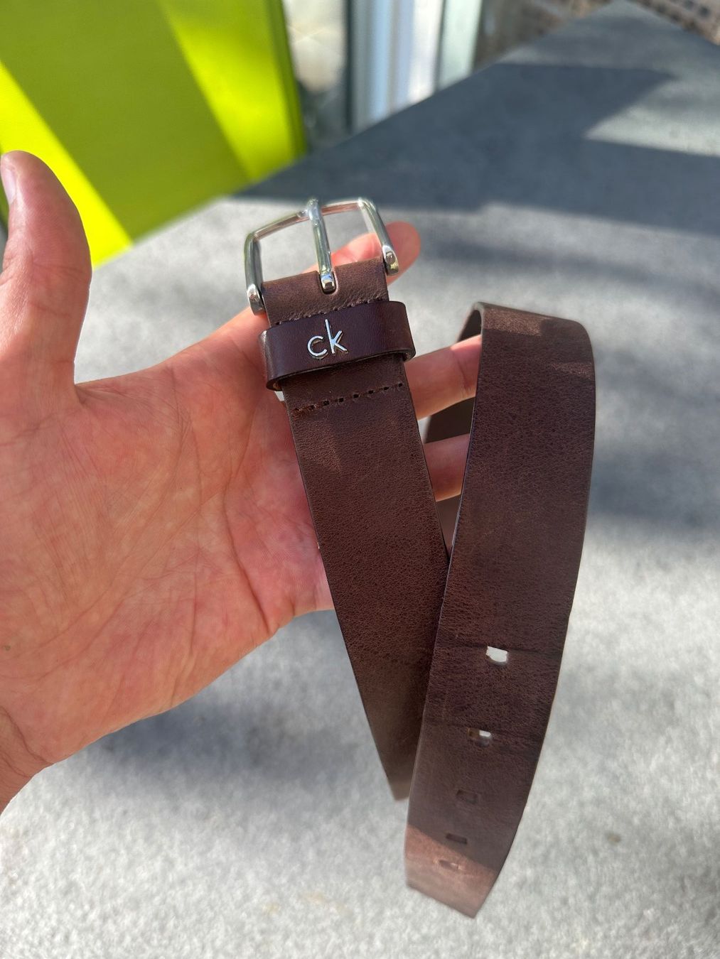 Calvin Klein Gürtel: Ceinture Calvin Klein brune 100cm – Gebraucht aus Villars-Burquin von Iliasso 2