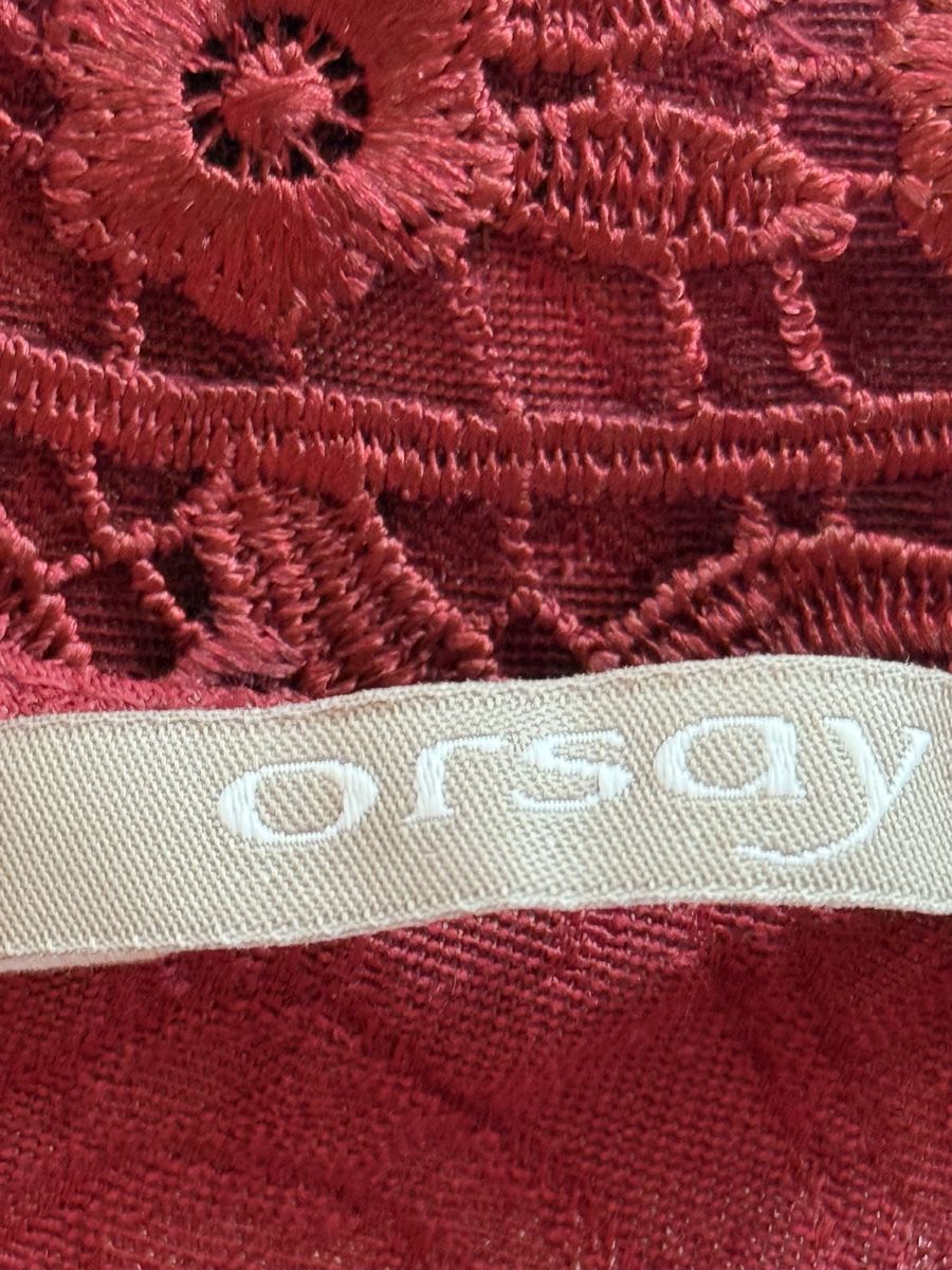 Orsay Vestiti: Elegantes, bordeauxrotes Kleid mit Spitze, Grösse M – Usato da St Gallen venduto da Berta343 5