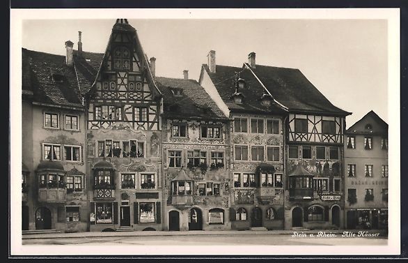 Cartoline postali: AK Stein a. Rhein, Alte Häuser – Usato da Berlin venduto da bartko-reher