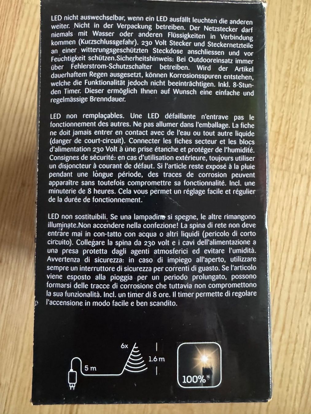 Migros Ghirlande e barre luminose: LED Lichterkette warmweiss – Usato da Zürich venduto da Rsinrise 3