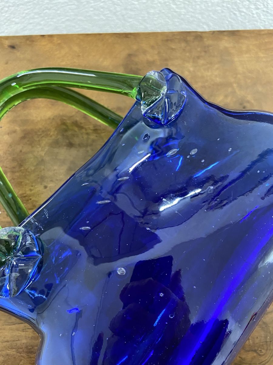 Murano Vasi & Recipienti: Blaue Glasvase Handtasche Form Murano? – Usato da Dietikon venduto da brocki-eyra 6