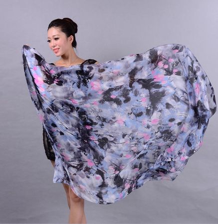100% Seidenschal - auch als Strandkleid - neu-120x175cm
