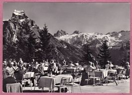 Engelberg, Bergrestaurant Brunni, Terrasse, gelaufen 1967