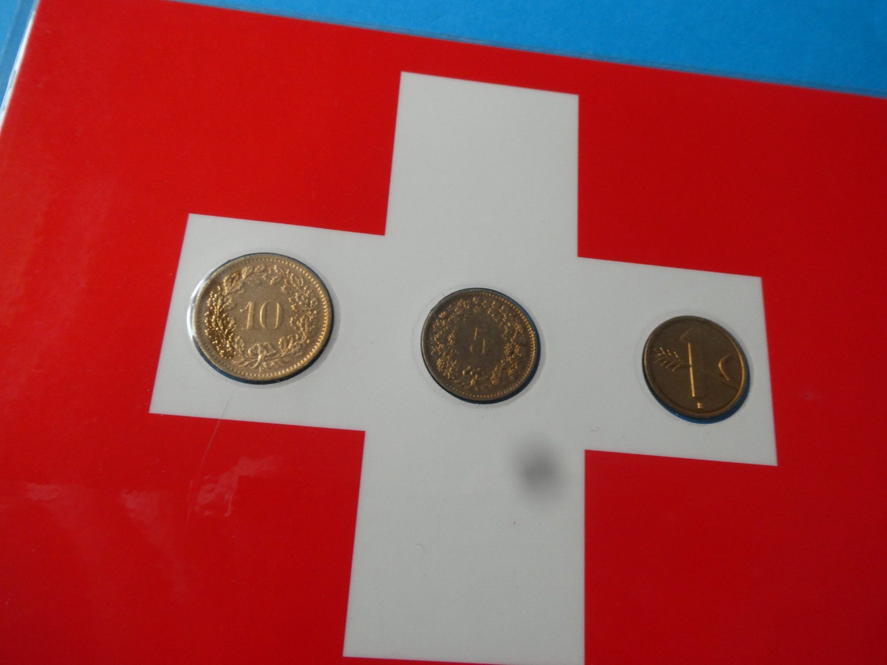 Tutti le monete: Schweiz, Set 3 Münzen, vergoldet – Usato da Hinterforst venduto da Rohusri 1