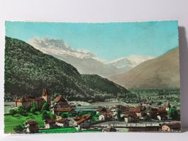 Aigle , Le Château et les Dents du Midi 1963