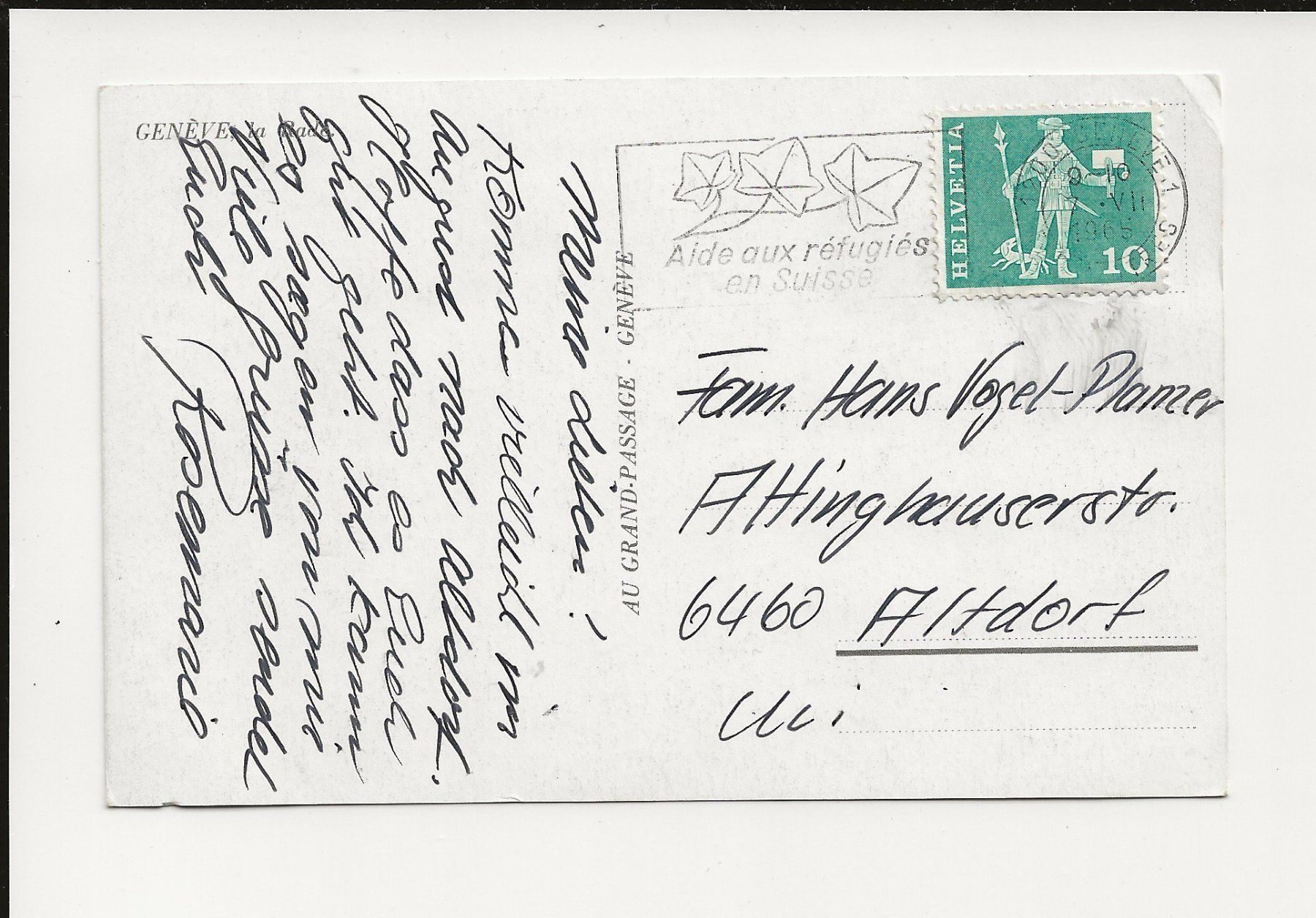 Cartes postales: AK 1965 Genf mit Dampfschiff – D'occasion à Greifensee par 315WDO 1
