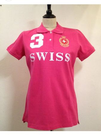 Robin Ruth Damen Polo Shirt Swiss fuchsia pink bestickt XL