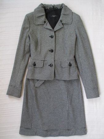 Max Mara - Weekend Hahnentritt Wollmix Jacke + Rock 40/42