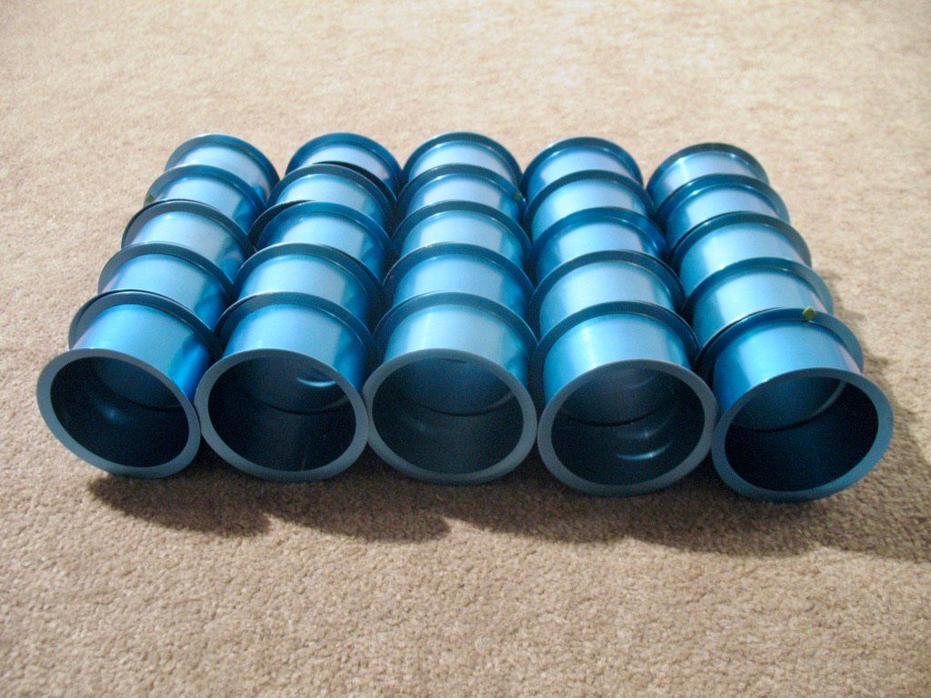 Kit bricolage: 25x Aluminium Ring Spule Metall Trommel Metallic hellblau – Nuovo (secondo la descrizione) da Wil ZH venduto da Arbolero 2