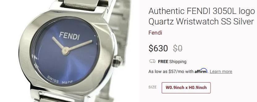 Uhren: Fendi Armbanduhr / Montre – Gebraucht aus Collonges von Auganien 2