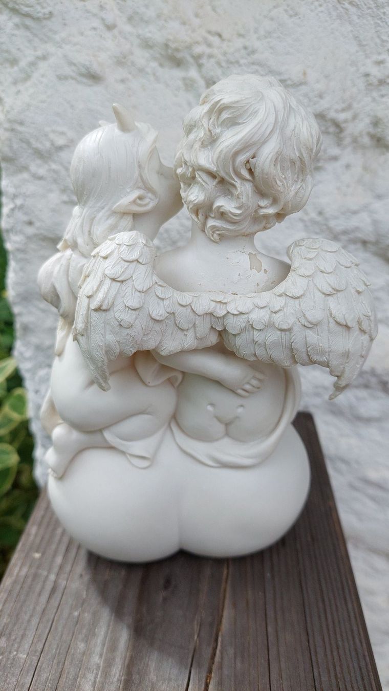 Statuette: L'ange et la diablesse – Nuovo e nell'imballaggio originale da Marsens venduto da carobazar 3