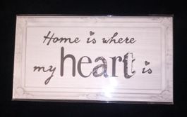 Wandschild "Home is where my heart is" NEU
