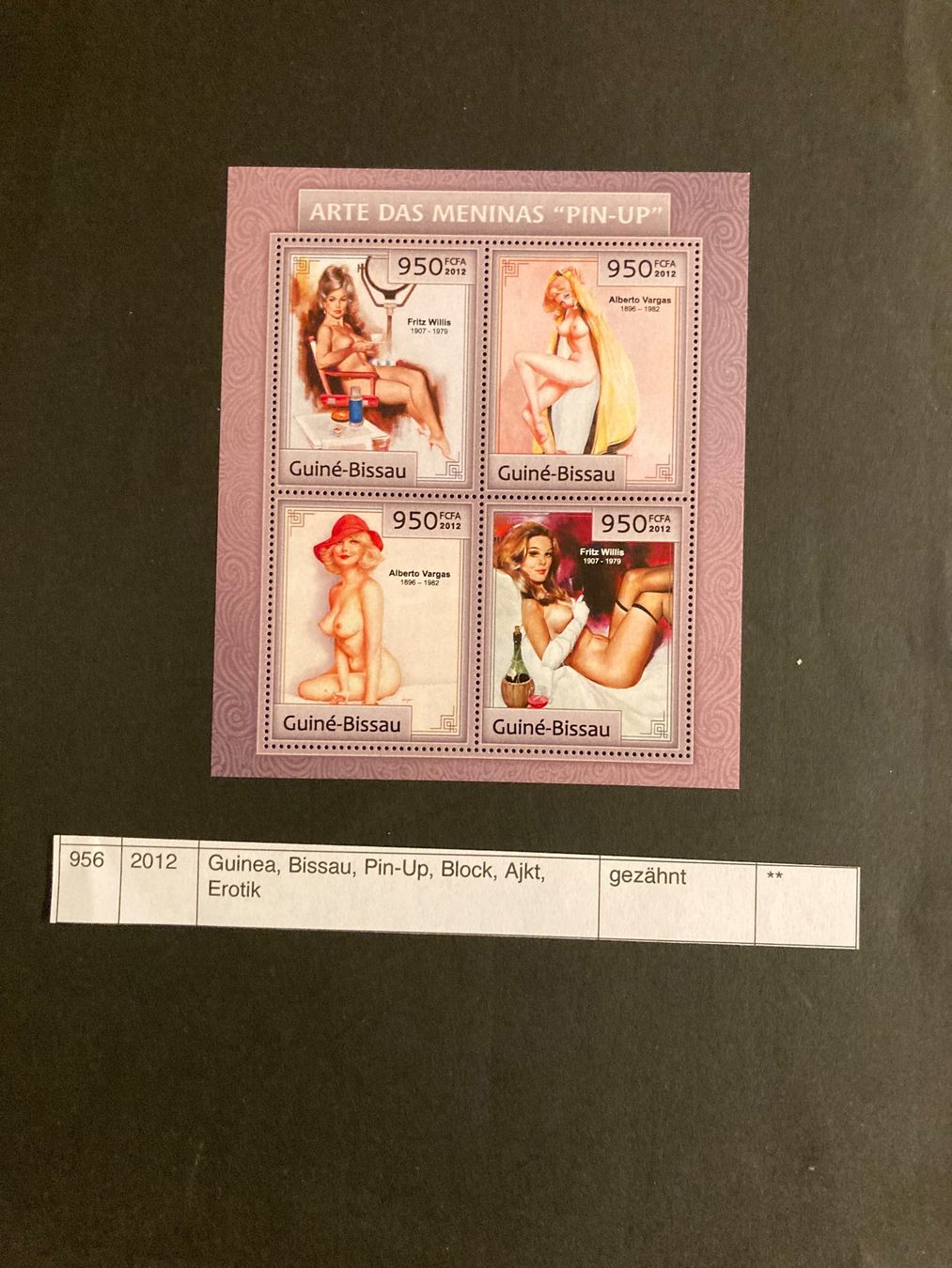Tutti i francobolli: Guinea-Bissau, Pin-up, Block – Usato da Domat/Ems venduto da Lareina2015
