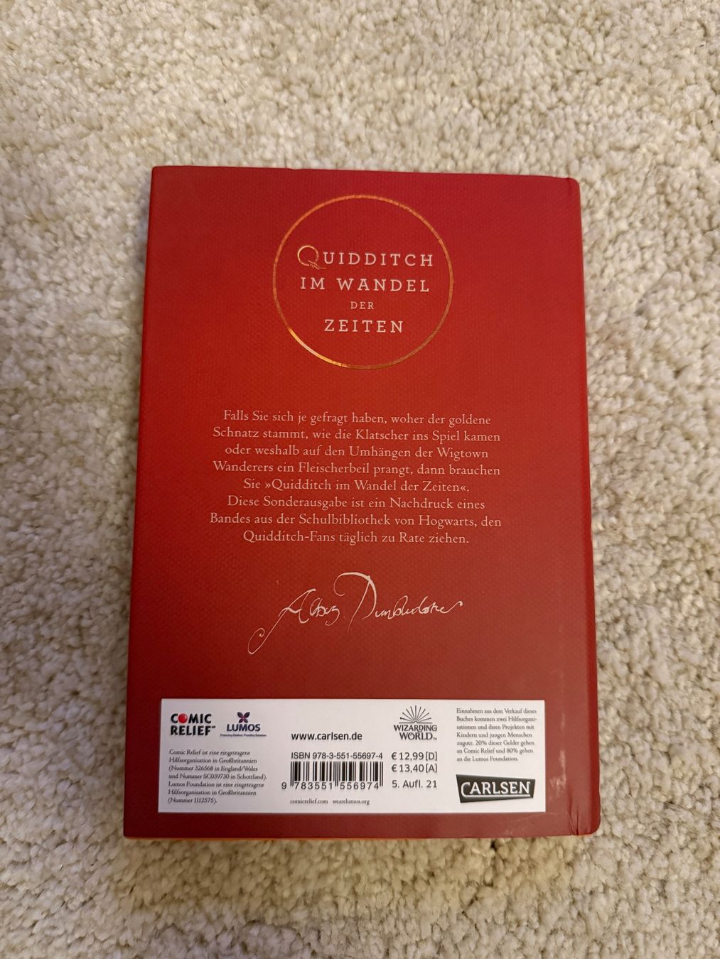 Libri: Harry Potter - Quidditch im Wandel der Zeiten – Nuovo (secondo la descrizione) da Niederrohrdorf venduto da bie_dzz9 1