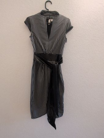 Etuikleid Kleid Gr.XS Business Schwarz - Weiss