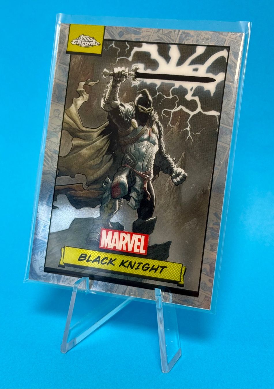 Topps Carte collezionabili: Topps Marvel Chrome 2024 Base Card #105 BLACK KNIGHT – Usato da Schaffhausen venduto da Retrogaming90