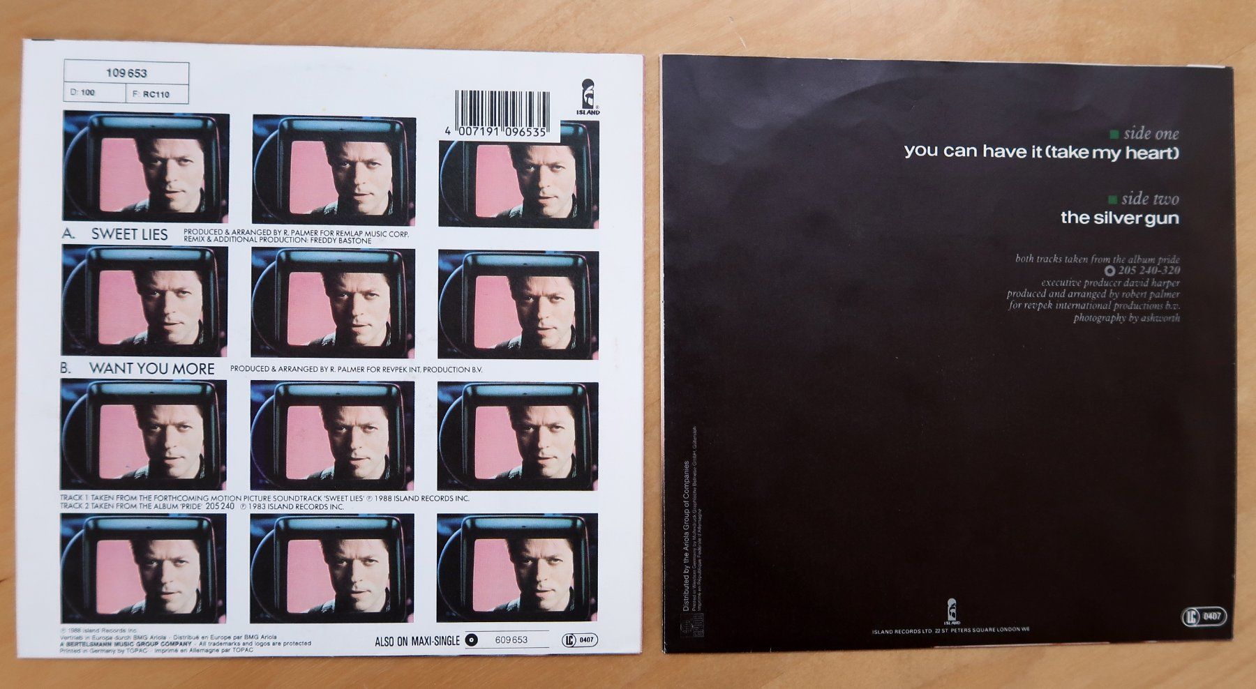 Dischi in vinile: ROBERT PALMER - 2 VINYL SINGLES (NM) – Usato da Hedingen venduto da Studers 1
