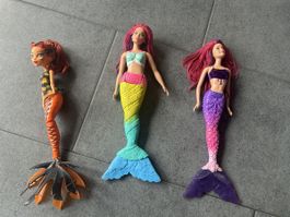 3 Meerjungfrauen-Puppen  Barbie Monster High