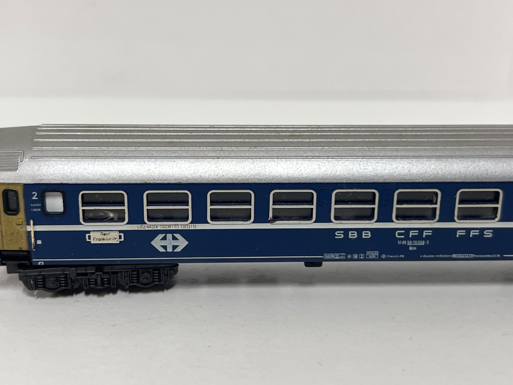 Trix Modelleisenbahnen: Minitrix  SBB CFF FFS Blau 2.Kl. SPUR N – Gebraucht aus Neuenhof von ludovicco 1